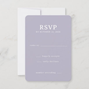 Elegant Lavender RSVP Card
