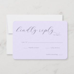 Elegant Lavender RSVP Card