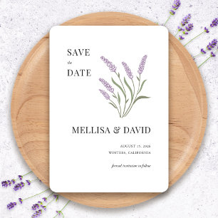 Elegant Lavender Save The Date Invitation