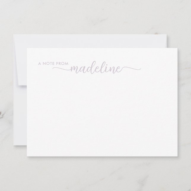 Elegant Lavender Script Name Card (Front)