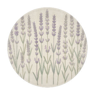 Elegant Lavender Stalks Soft Purple Botanical  Cutting Board