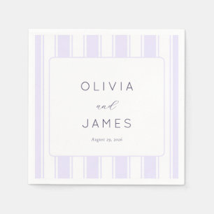 Elegant Lavender Stripes Napkin