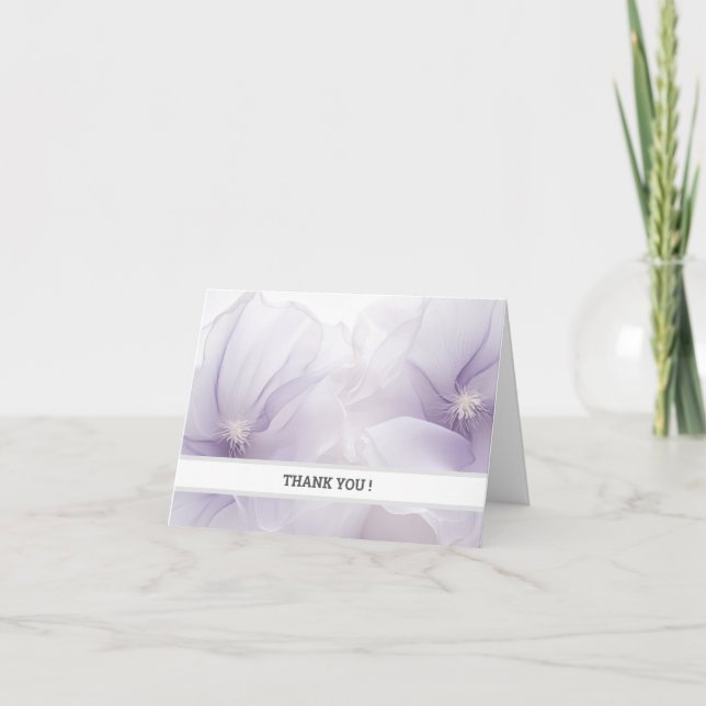Elegant Lavender Thank You Card | Customizable  (Front)