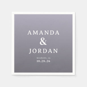 Elegant Lavender Typographic Napkin