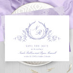 Elegant Lavender Watercolor Monogram Calligraphy Save The Date<br><div class="desc">Announce your wedding date with this striking wedding save the date card featuring exquisite hand drawn botanical monogram elegantly framing couples initials in lavender lilac hues. Simple, elegant, timeless and clean style with hand written calligraphy details. Back with beautiful watercolor wash background in lavender, lilac and purple hues and extra...</div>