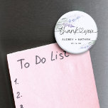 Elegant Lavender Watercolor Thank You Wedding Magnet<br><div class="desc">Elegant and chic watercolor lavender floral magnet with thank you with heart connecting and name and date. Perfect idea for wedding favours or gifts for guests for any occasion.</div>