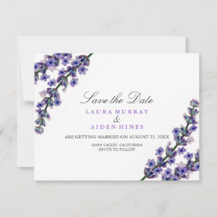 Elegant Lavender Wedding Save The Date