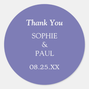 Elegant Lavender Wedding Thank You Sticker
