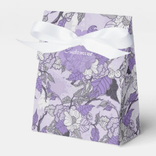 Elegant Lavender & White Floral Tent Favour Box
