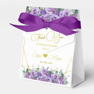 Elegant Lavender Wildflower Custom Favor Box