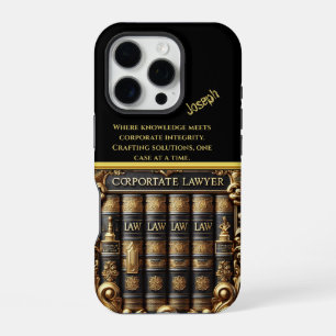 Elegant Law Books Showcasing Expertise iPhone 16 Pro Case
