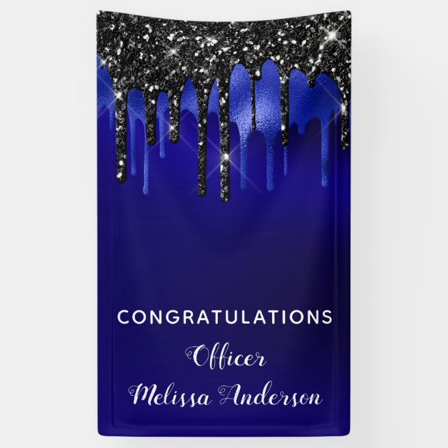 Elegant Law Enforcement Retirement Police Banner (Vertical)