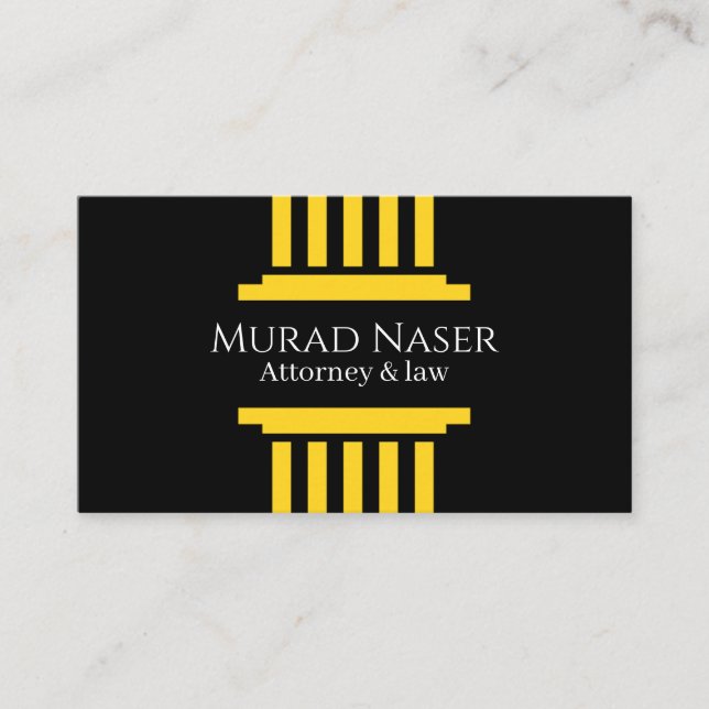 Elegant Law & Justice Business Card | Lawyer  (Front)