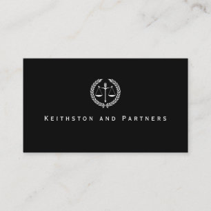 Elegant Law & Justice Business Card Legal