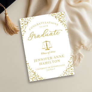 Elegant Law School Graduation Announcement Photo