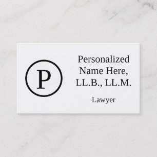 Elegant Lawyer Business Card