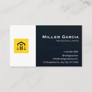 Elegant Lawyer Business Card Attorney & Legal