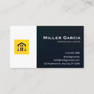 Elegant Lawyer Business Card | Attorney & Legal 
