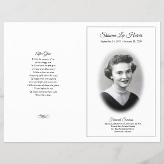 Elegant LDS Funeral Program Flyer
