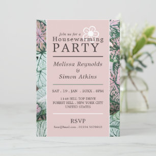 Elegant Leaf, Housewarming Party Invite