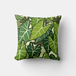 Elegant Leaf Pattern Throw Pillow