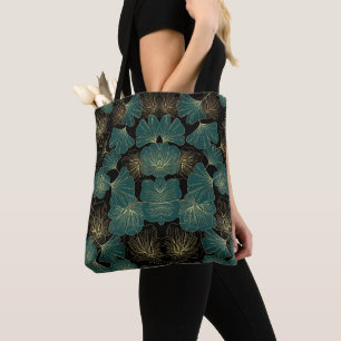 Elegant Leaf Print Tote Bag-Versatile and Stylish Bag