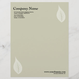 Elegant Leaf - Warm Beige Letterhead