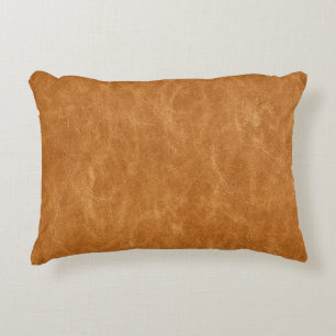 Elegant Leather Background Texture Accent Pillow