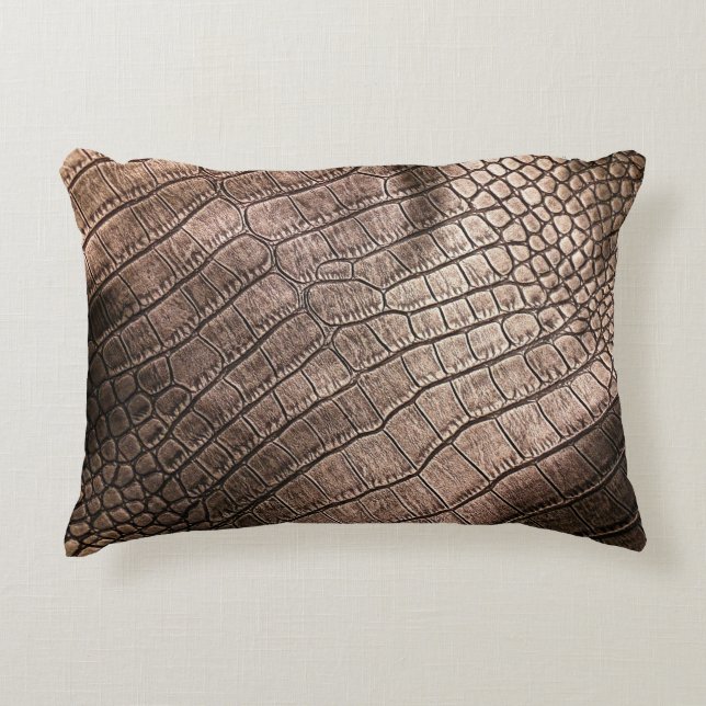 Elegant leather pattern close up. accent pillow (Front)