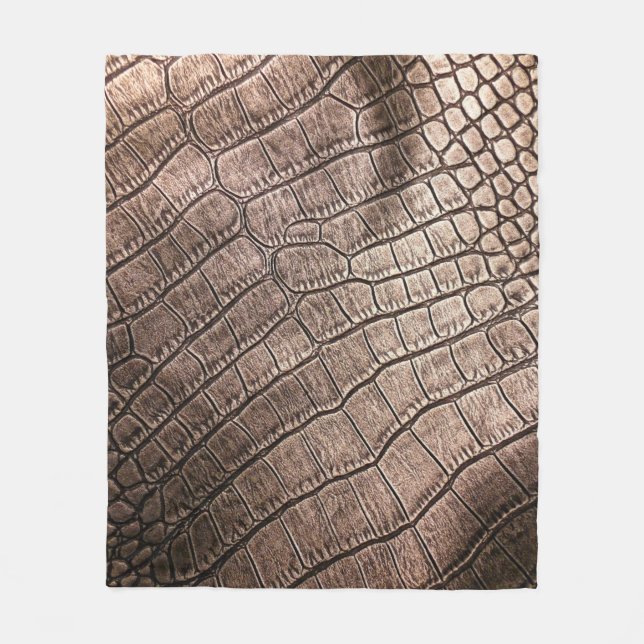 Elegant leather pattern close up.  fleece blanket (Front)