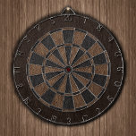 Elegant Leather Print Dartboard<br><div class="desc">Classy black and brown leather print dart board.</div>