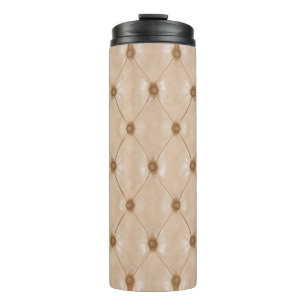 Elegant Leather Texture: Luxurious Material Thermal Tumbler