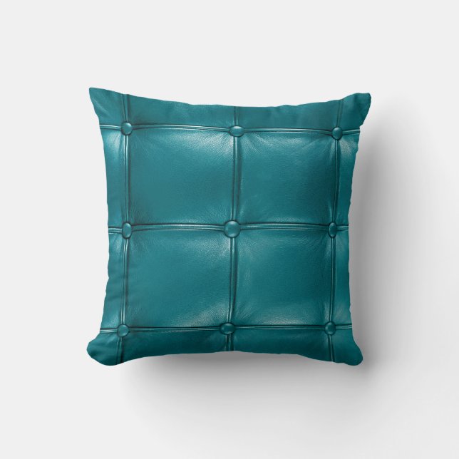 Elegant Leather Throw Pillow (Front)