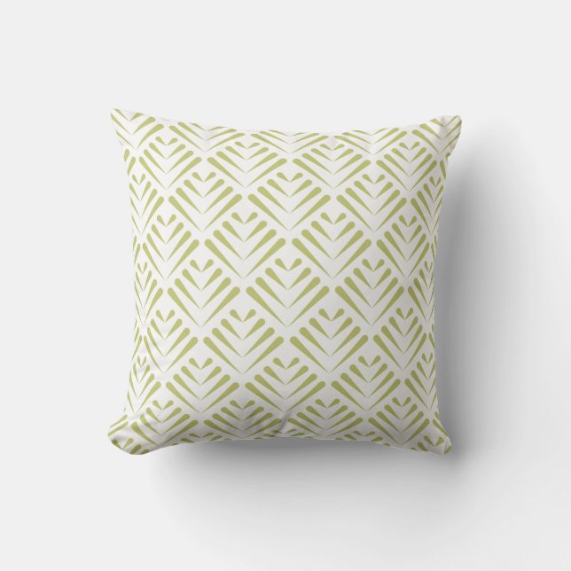 Elegant leaves pattern print pillow (Front)