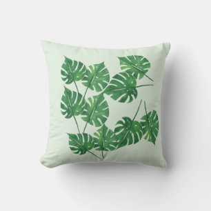 Elegant Leaves Square Pillow – Nature-Inspired Hom