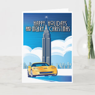 Elegant Legendary Vette on Cruise Holiday Card