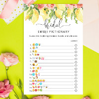 Elegant Lemon Botanical Emoji Pictionary Game