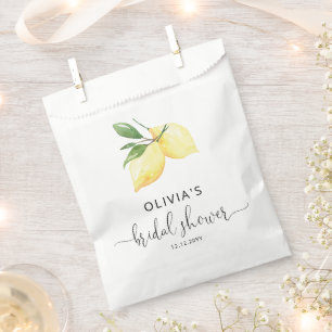 Elegant Lemon Bridal Shower Favour Bags