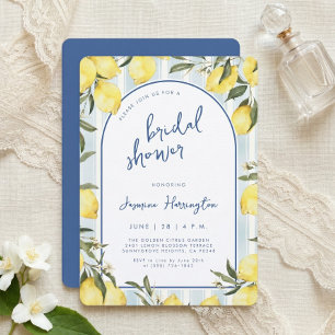 Elegant Lemon Bridal Shower Invitation