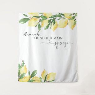 Elegant Lemon Bridal Shower Tapestry