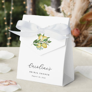Elegant Lemon Citrus Bridal Shower Favor Box