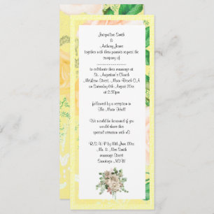 ÉLÉGANT LEMON JAUNE JARDIN MARIAGE INVITATION