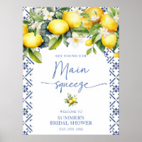 Elegant Lemon Main Squeeze Bridal Shower Welcome