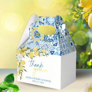 Elegant Lemon Mediterranean Baby Shower Favour Bo Favor Box