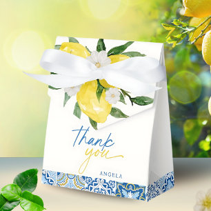 Elegant Lemon Mediterranean Baby Shower  Favour Bo Favor Box