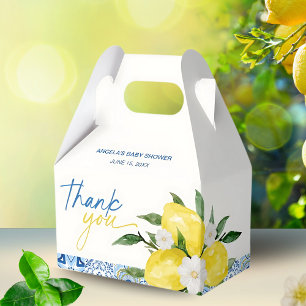 Elegant Lemon Mediterranean Baby Shower Favour Bo Favor Box