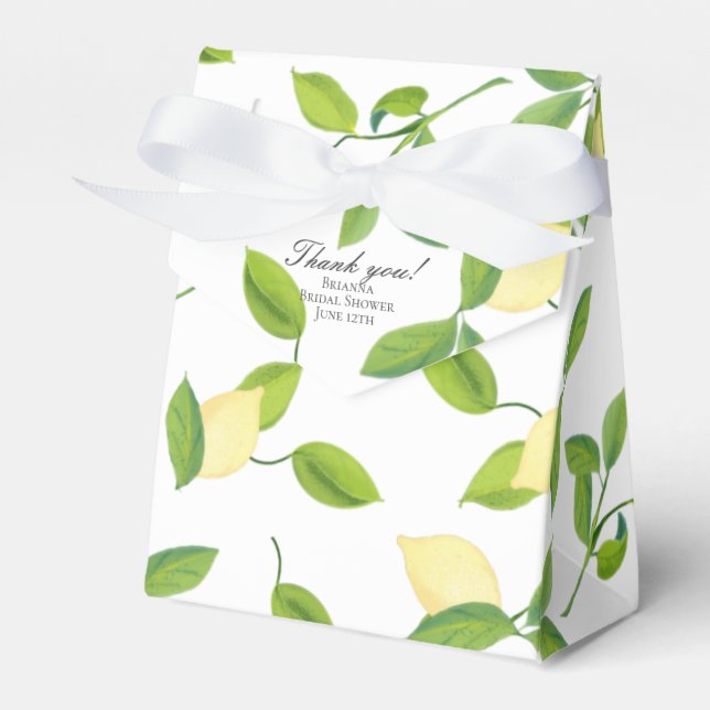 Elegant Lemon Theme Favour Box (Front Side)