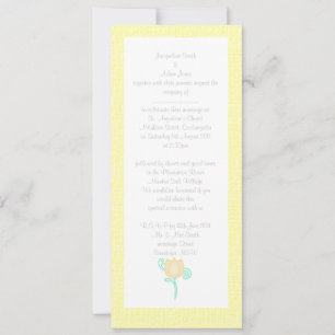 ELEGANT LEMON YELLOW TULIP WEDDING INVITATION