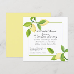 Elegant Lemons Bridal Shower Brunch Invitation