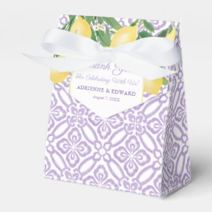 Elegant Lemons Lavender Citrus Baby Shower Favor Box